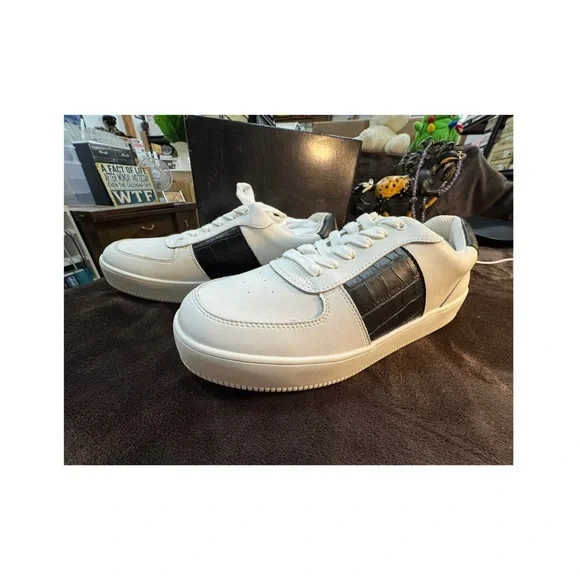 Aqua Croc embossed Leather platform sneakers 9.5 - Picture 7 of 10